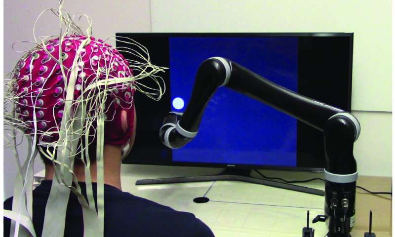 کنترل بازوی رباتیک با ذهن و بدون ایمپلنت مغزی