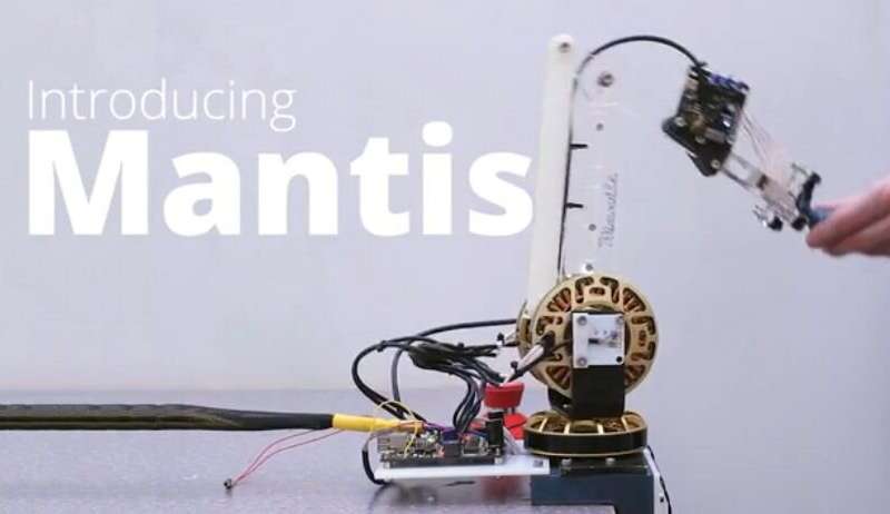 تعامل ساده انسان و ربات با Mantis