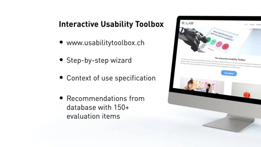 Introducing the Interactive Usability Toolbox by RELab of ETH Zürich