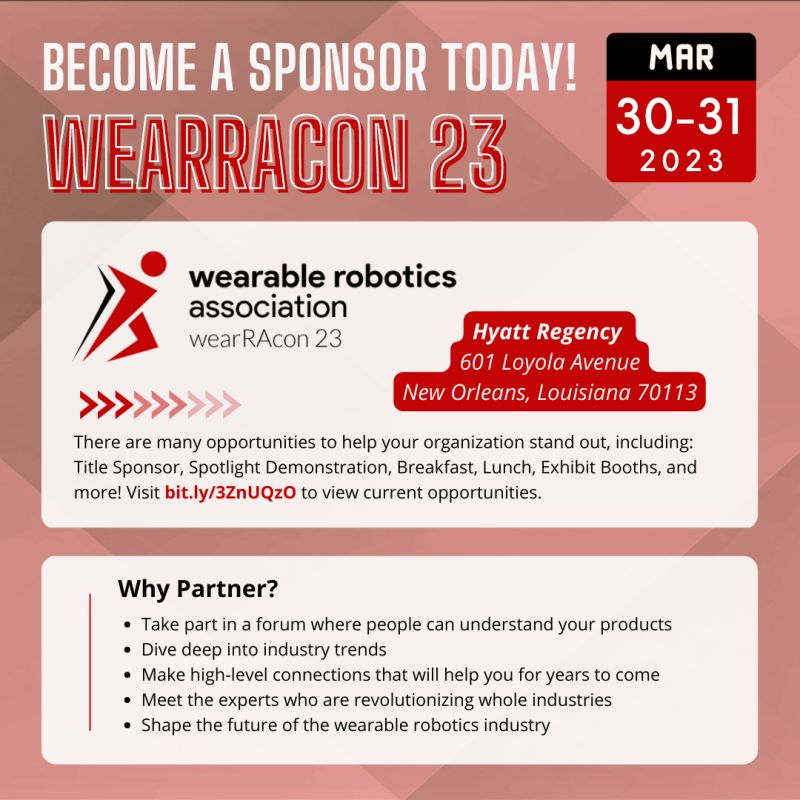 WearRAcon 23 را از دست ندهید: نگاهی جامع به رباتیک پوشیدنی و اسکلت بیرونی