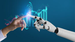 فناوری و artificial intelligence هوش مصنوعی - دست انسان در تماس با دست ربات