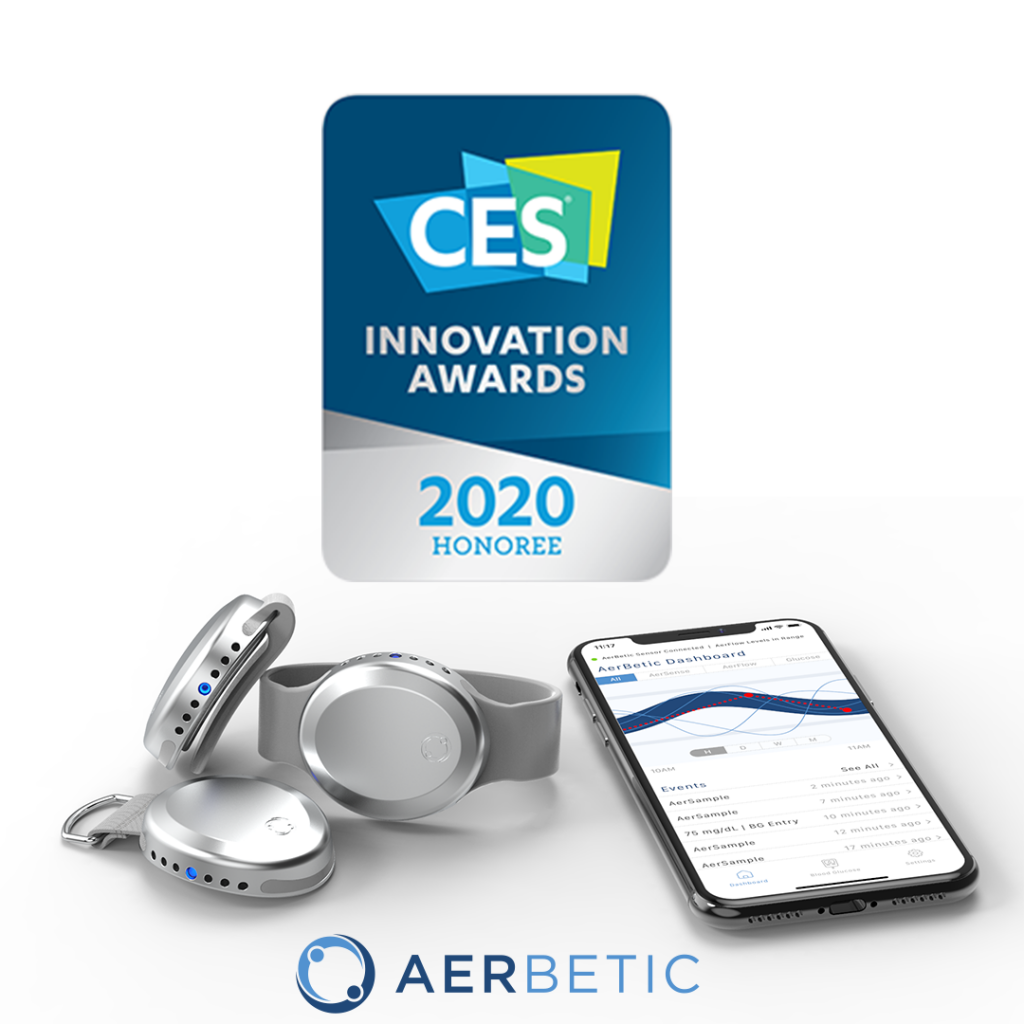 فناوری پوشیدنی نمایشگاه CES 2020 , AerBetic دیابت