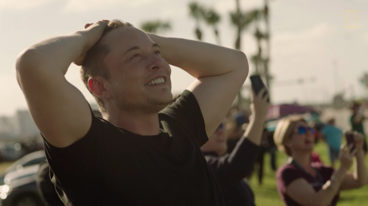 پرواز موفقیت آمیز Falcon 9 و بنیانگذار SpaceX، منبع: National Geographic/YouTube