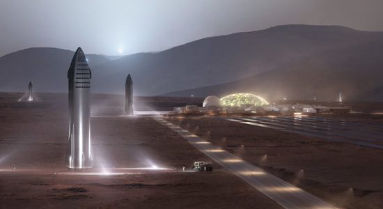 تصویری هنری از مقر انسان در مریخ