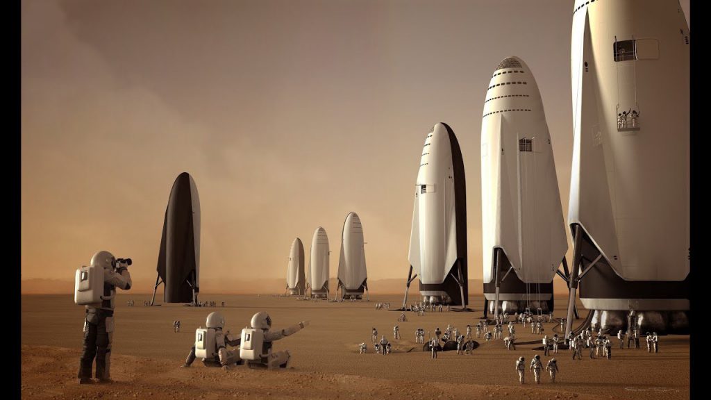 تصویری تخیلی از سفر انسان به مریخ